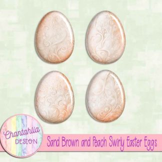 Free sand brown and peach swirly easter eggs