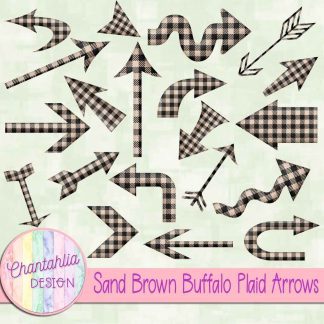Free sand brown buffalo plaid arrows