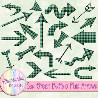 Free sea green buffalo plaid arrows