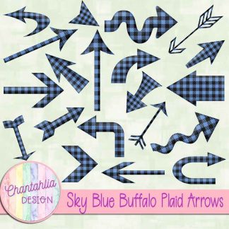 Free sky blue buffalo plaid arrows