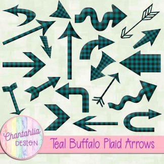 Free teal buffalo plaid arrows