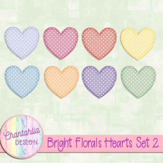 Free hearts in a Bright Florals theme