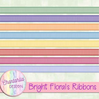 Free ribbons in a Bright Florals theme