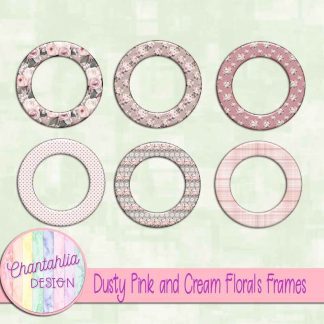 Free frames in a Dusty Pink and Cream Florals theme