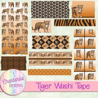 Free washi tape in a Tiger theme