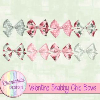 Free bows in a Valentine Shabby Chic theme