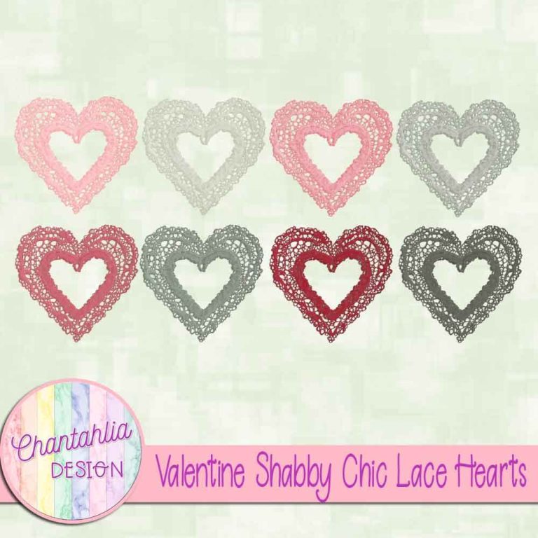 Valentine Shabby Chic Lace Hearts