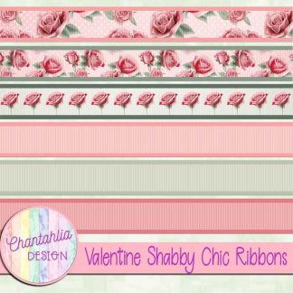 Free ribbons in a Valentine Shabby Chic theme