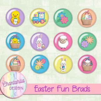 Free brads in an Easter Fun theme