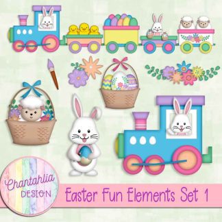 Free design elements in an Easter Fun theme