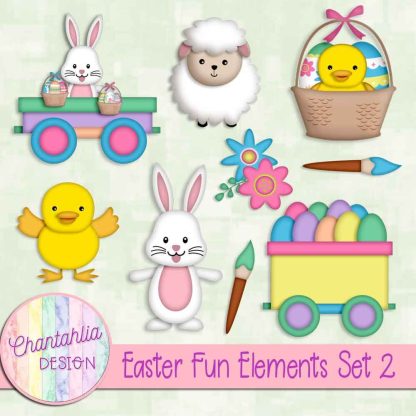 Free design elements in an Easter Fun theme