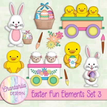 Free design elements in an Easter Fun theme