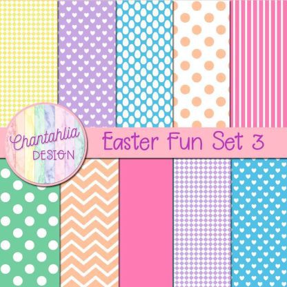 Free digital papers in an Easter Fun theme