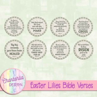 Free Bible Verses in an Easter Lilies theme