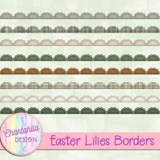 Free borders in an Easter Lilies theme