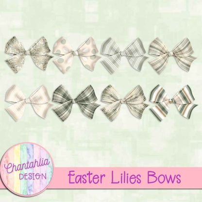 Free bows in an Easter Lilies theme.