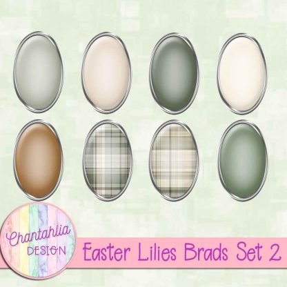 Free brads in an Easter Lilies theme