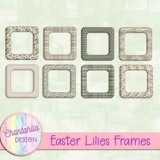 Free frames in an Easter Lilies theme