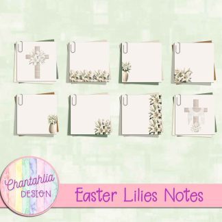 Free notes in an Easter Lilies theme