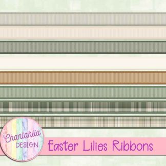 Free ribbons in an Easter Lilies theme