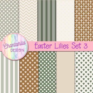 Free digital papers in an Easter Lilies theme