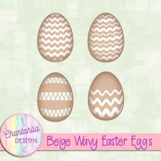 Free beige wavy Easter eggs