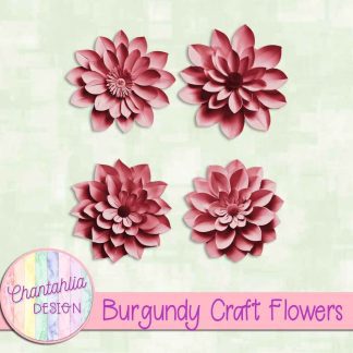 Free burgundy craft flowers