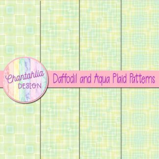 Free daffodil and aqua plaid patterns