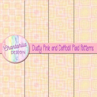 Free dusty pink and daffodil plaid patterns