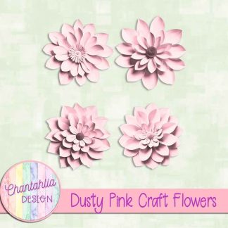 Free dusty pink craft flowers