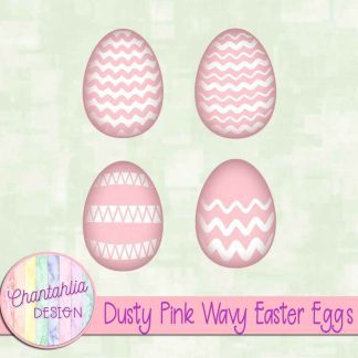 Free dusty pink wavy Easter eggs