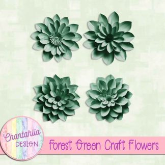Free forest green craft flowers