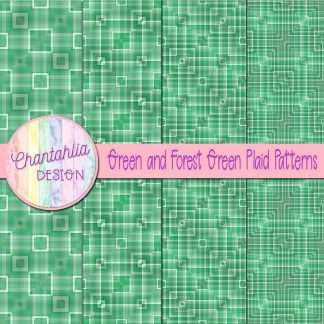 Free green and forest green plaid patterns