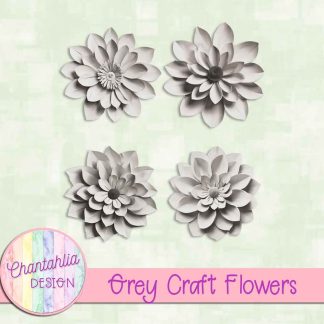 Free grey craft flowers