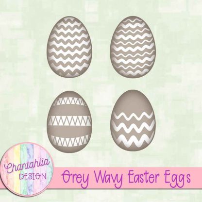 Free grey wavy Easter eggs