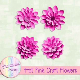 Free hot pink craft flowers