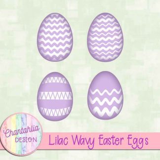 Free lilac wavy Easter eggs
