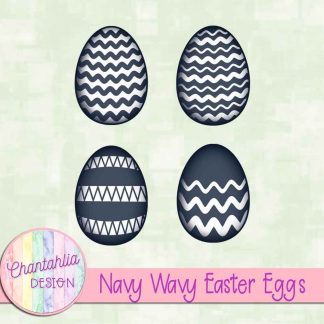 Free navy wavy Easter eggs