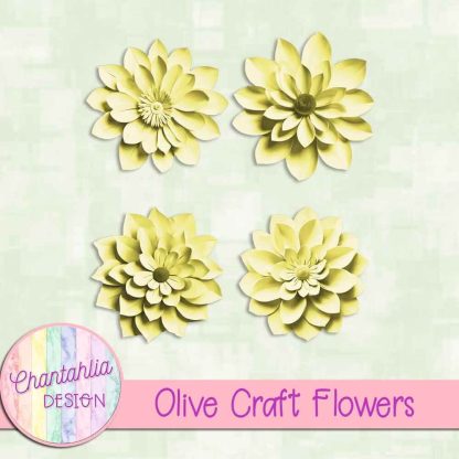 Free olive craft flowers
