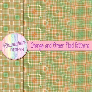 Free orange and green plaid patterns