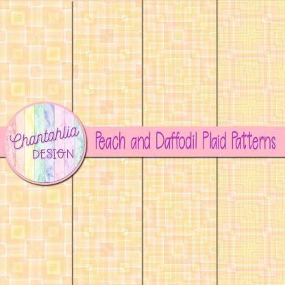 Free peach and daffodil plaid patterns