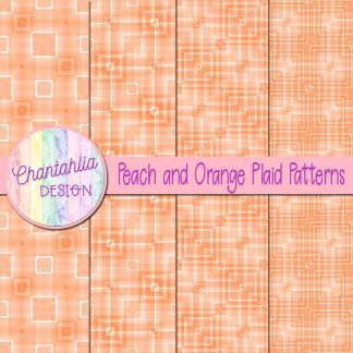 Free peach and orange plaid patterns