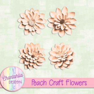 Free peach craft flowers