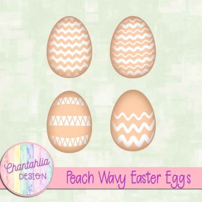 Free peach wavy Easter eggs
