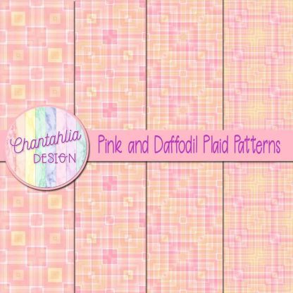 Free pink and daffodil plaid patterns