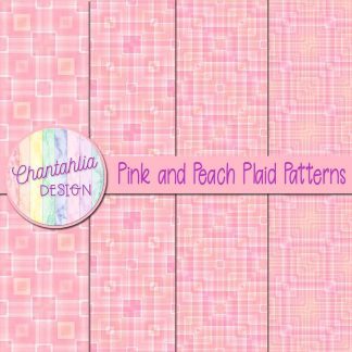 Free pink and peach plaid patterns