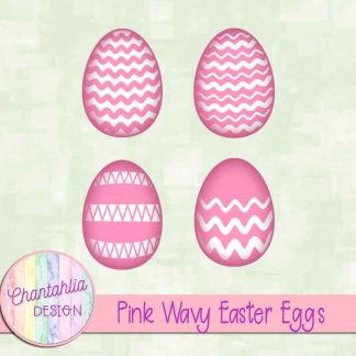 Free pink wavy Easter eggs