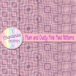 Free plum and dusty pink plaid patterns