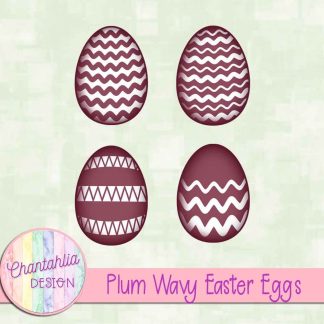 Free plum wavy Easter eggs