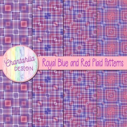 Free royal blue and red plaid patterns